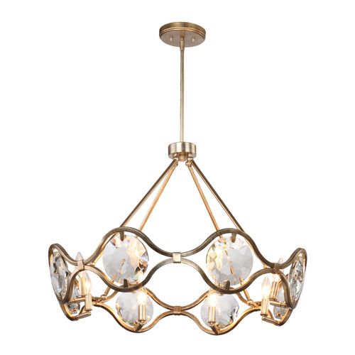 Quincy 8 Light Distressed Twilight Chandelier (QUI-7628-DT)