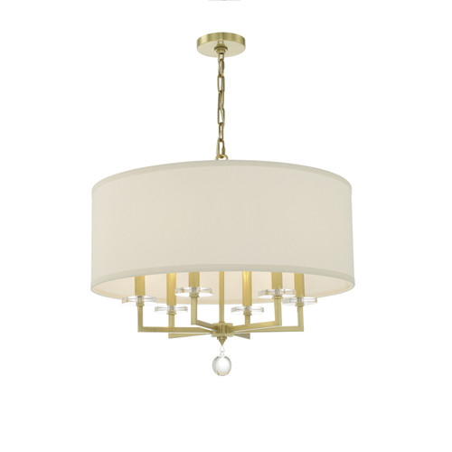 Paxton 6 Light Aged Brass Chandelier (8116-AG)