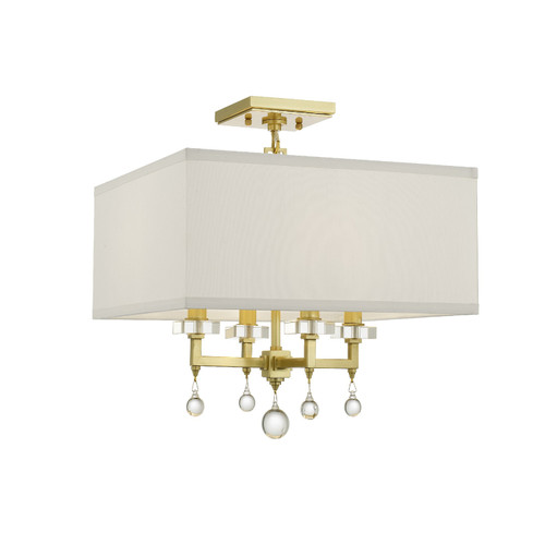 Paxton 4 Light Aged Antique Gold Semi-Flush (8105-AG_CEILING)