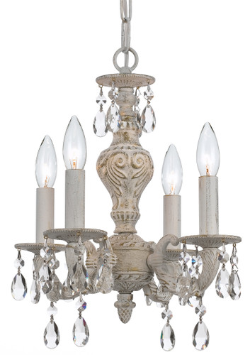 Paris Market 4 Light White Mini Chandelier (5024-AW-CL-SAQ)