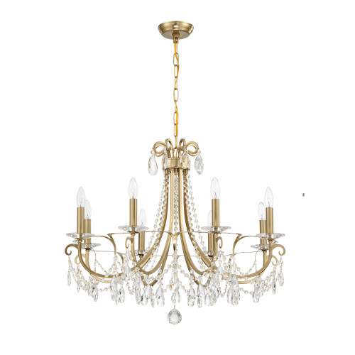 Othello 8 Light Vibrant Gold Chandelier (6828-VG-CL-MWP)