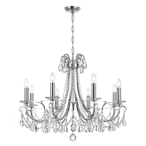 Othello 8 Light Clear Polished Chrome Chandelier (6828-CH-CL-S)