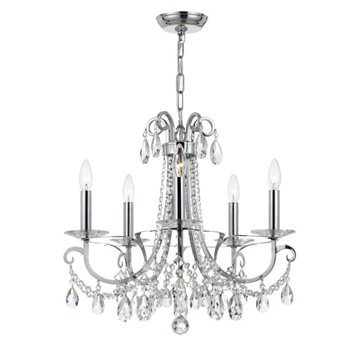 Othello 5 Light Polished Chrome Chandelier (6825-CH-CL-SAQ)