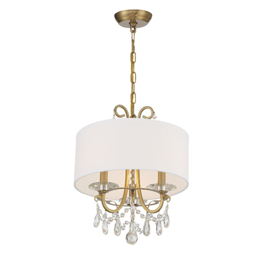 Othello 3 Light Vibrant Gold Chandelier (6623-VG-CL-MWP)
