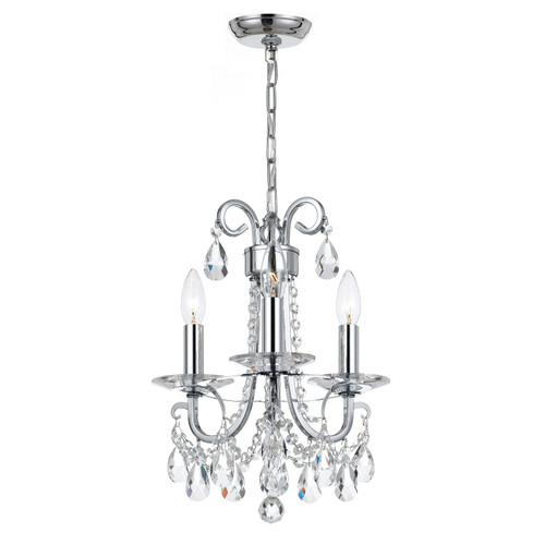 Othello 3 Light Polished Chrome Mini Chandelier (6823-CH-CL-MWP)