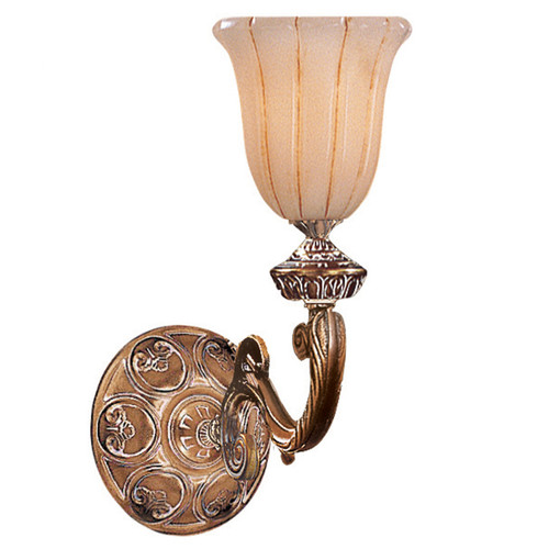 Natural Alabaster 1 Light French White Sconce (891-WH)
