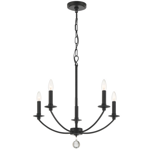 Mila 5 Light Black Chandelier (MIL-8005-BK)