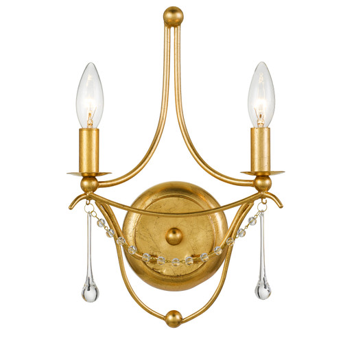 Metro 2 Light Antique Gold Sconce (422-GA)