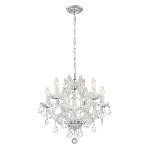 Maria Theresa 6 Light Polished Chrome Mini Chandelier (4405-CH-CL-S)