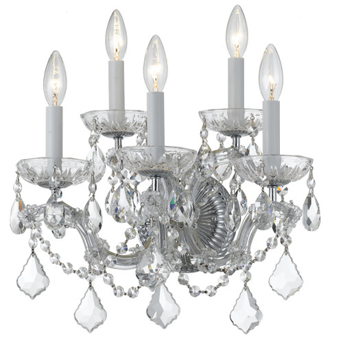 Maria Theresa 5 Light Polished Chrome Sconce (4404-CH-CL-MWP)