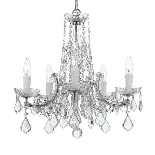 Maria Theresa 5 Light Polished Chrome Chandelier (4576-CH-CL-MWP)