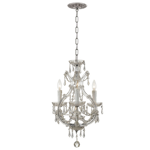 Maria Theresa 4 Light Chrome Mini Chandelier (4473-CH-CL-SAQ)