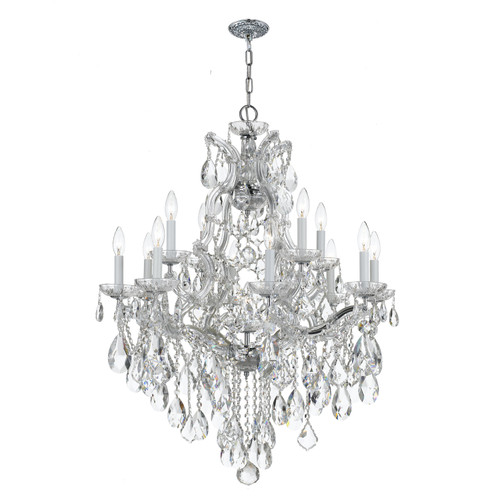 Maria Theresa 13 Light Spectra Crystal Polished Chrome Chandelier (4413-CH-CL-SAQ)