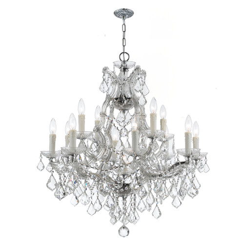 Maria Theresa 13 Light Spectra Crystal Polished Chrome Chandelier (4412-CH-CL-SAQ)