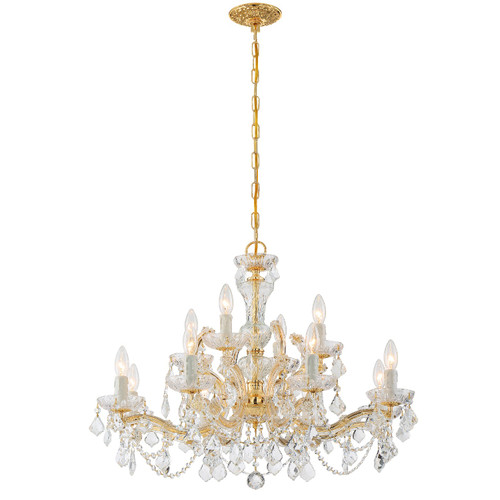 Maria Theresa 12 Light Gold Chandelier (4479-GD-CL-S)