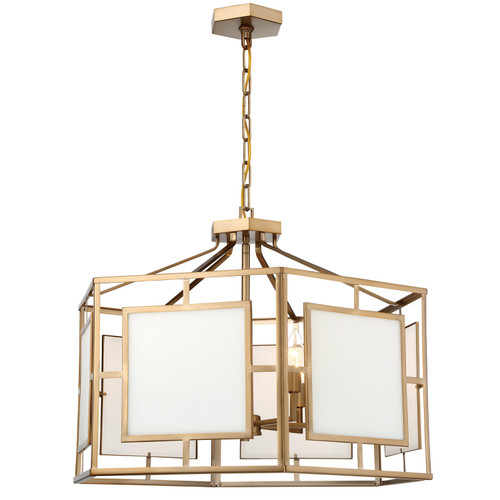 Libby Langdon 6 Light Vibrant Gold Chandelier (HIL-996-VG)