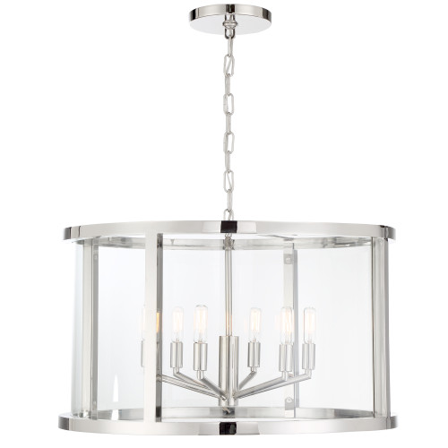 Libby Langdon 6 Light Polished Nickel Lantern (DEV-B8066-PN)