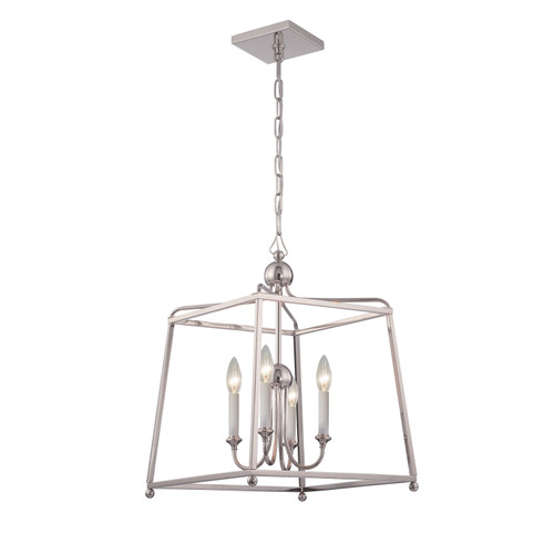 Libby Langdon 4 Light Polished Nickel Chandelier (2245-PN_NOSHADE)