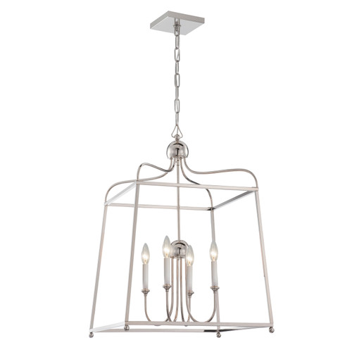 Libby Langdon 4 Light Polished Nickel Chandelier (2244-PN_NOSHADE)