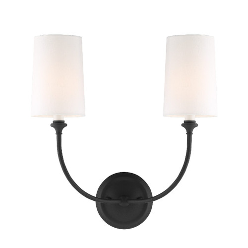 Libby Langdon 2 Light Black Forged Sconce (2242-BF)