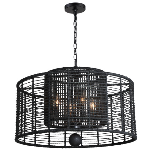 Jayna 4 Light Black Chandelier (JAY-A5004-MK)