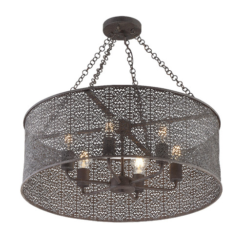 Jasmine 6 Light Forged Bronze Chandelier (JAS-A5016-FB)