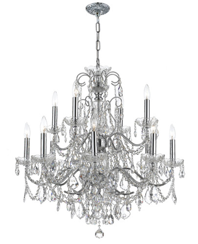 Imperial 12 Light Polished Chrome Chandelier (3228-CH-CL-SAQ)