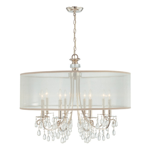 Hampton 8 Light Drum Shade Chrome Chandelier (5628-CH)