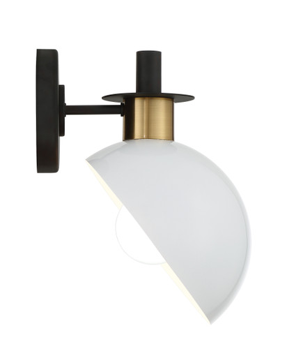 Gigi 1 Light Black & Aged Brass Sconce (GIG-811-BK-AG)