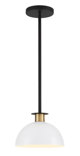 Gigi 1 Light Black & Aged Brass Mini Pendant (GIG-813-BK-AG)