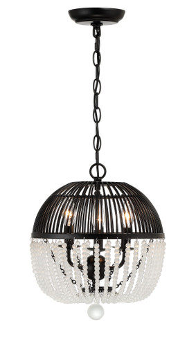 Duval 3 Light Black Mini Chandelier (DUV-623-MK)