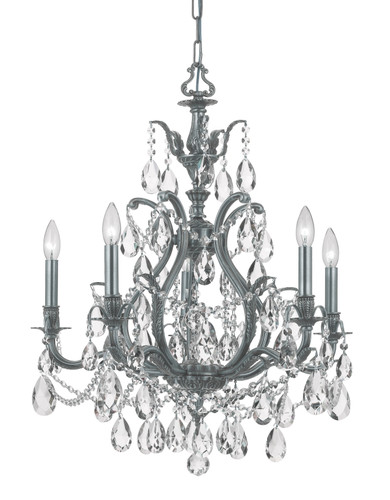 Dawson 5 Light Pewter Chandelier (5575-PW-CL-MWP)