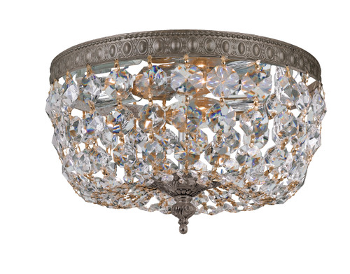 Crystorama 2 Light Bronze Flush Mount (710-EB-CL-I)