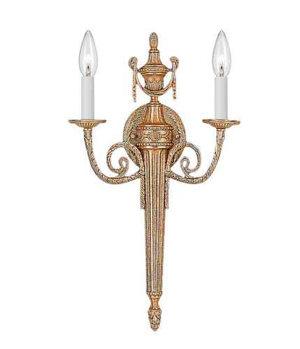 Crystorama 2 Light Brass Cast Brass Sconce (662-MB)