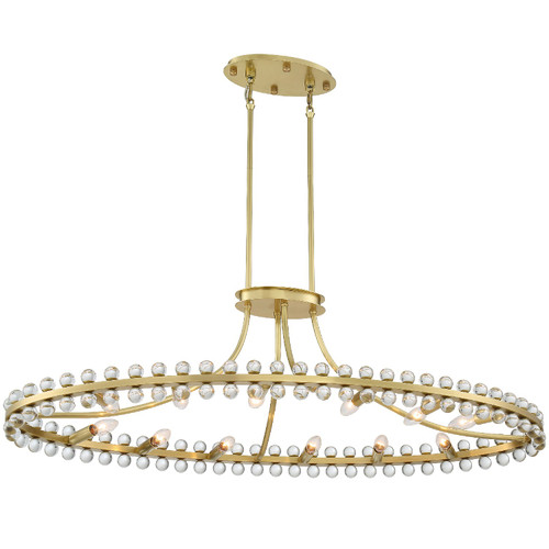 Clover 12 Light Aged Brass Chandelier (CLO-8897-AG)