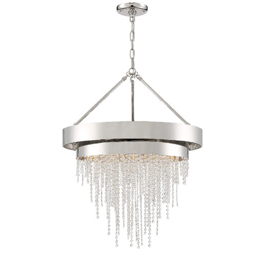 Clarksen 6 Light Polished Nickel Chandelier (CLA-A3206-PN-CL-MWP)