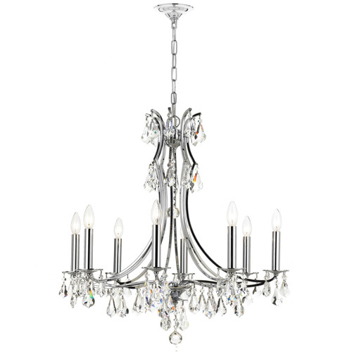 Cedar 8 Light Polished Chrome Chandelier (5938-CH-CL-MWP)