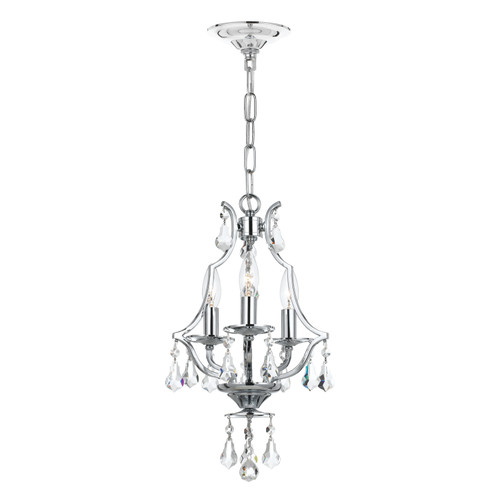 Cedar 3 Light Polished Chrome Mini Chandelier (5933-CH-CL-MWP)