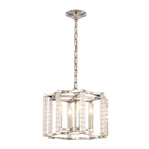 Carson 4 Light Polished Nickel Mini Chandelier (8854-PN)