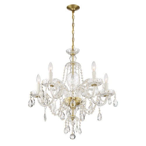 Candace 5 Light Polished Brass Chandelier (CAN-A1306-PB-CL-SAQ)