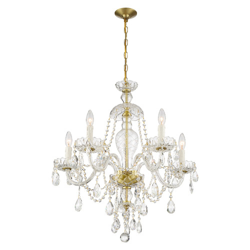 Candace 5 Light Polished Brass Chandelier (CAN-A1305-PB-CL-MWP)