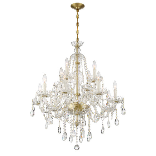 Candace 12 Light Polished Brass Chandelier (CAN-A1312-PB-CL-MWP)