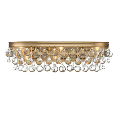 Calypso 6 Light Crystal Teardrop Vibrant Gold Bathroom Vanity (133-VG)