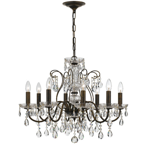 Butler 8 Light Bronze Chandelier (3028-EB-CL-SAQ)