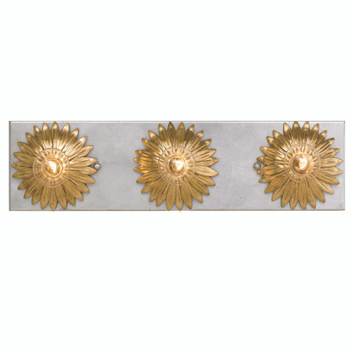 Broche 3 Light Antique Gold & Antique Silver Bathroom Vanity (503-GA-SA)