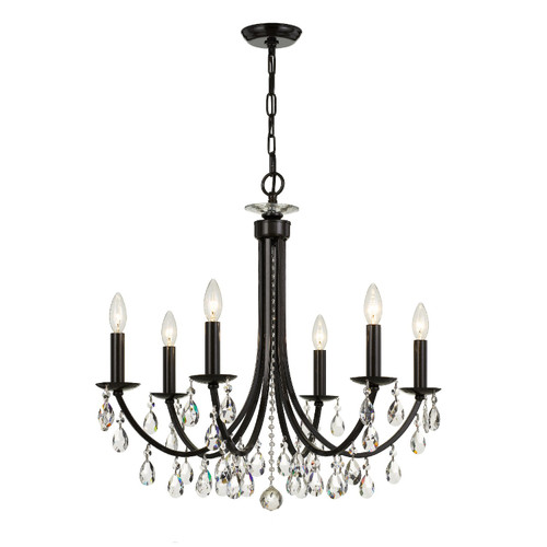 Bridgehampton 6 Light Swarovski Crystal Gold Chandelier (8826-VZ-CL-SAQ)