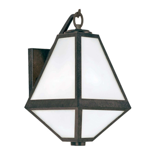 Brian Patrick Flynn Outdoor 1 Light Black Charcoal Sconce (GLA-9701-OP-BC)