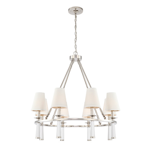 Baxter 8 Light Polished Nickel Chandelier (8867-PN)