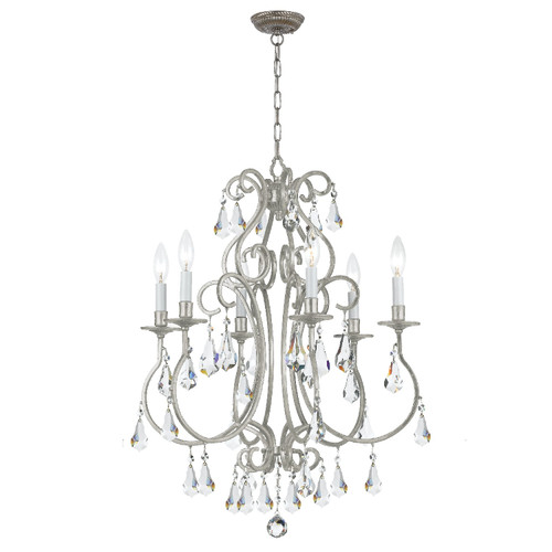 Ashton 6 Light Olde Silver Chandelier (5016-OS-CL-S)