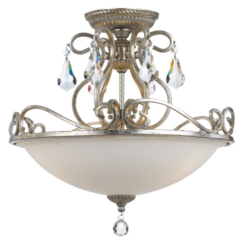 Crystorama Ashton 3 Light Semi Flush (5010-OS-CL-S)